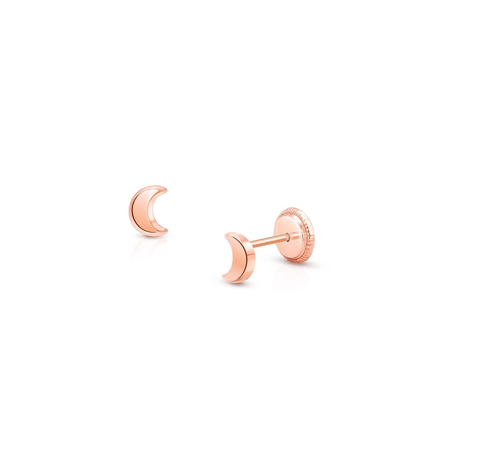 Серьги Tiny Blessings 14K Gold Moonlight Studs Screw Back