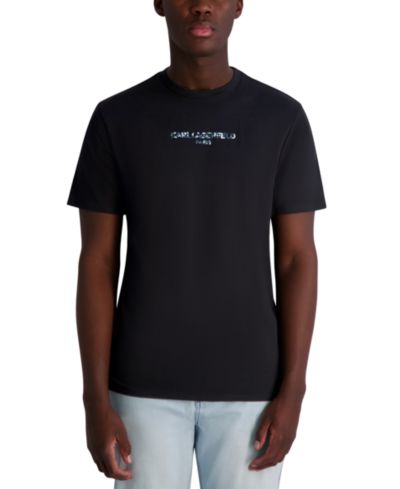 Karl Lagerfeld Paris Men's Camo Logo T-Shirt