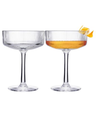 Набор бокалов The Wine Savant Khen Art Deco Shatterproof Coupe, 2 шт.