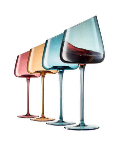 Набор винных бокалов The Wine Savant Khen Slanted Stemmed, 4 шт.