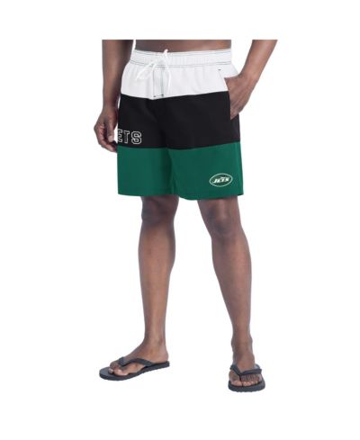 Плавки G-III Sports by Carl Banks Men's Green/Black New York Jets Sunrise Volley Swim Shorts