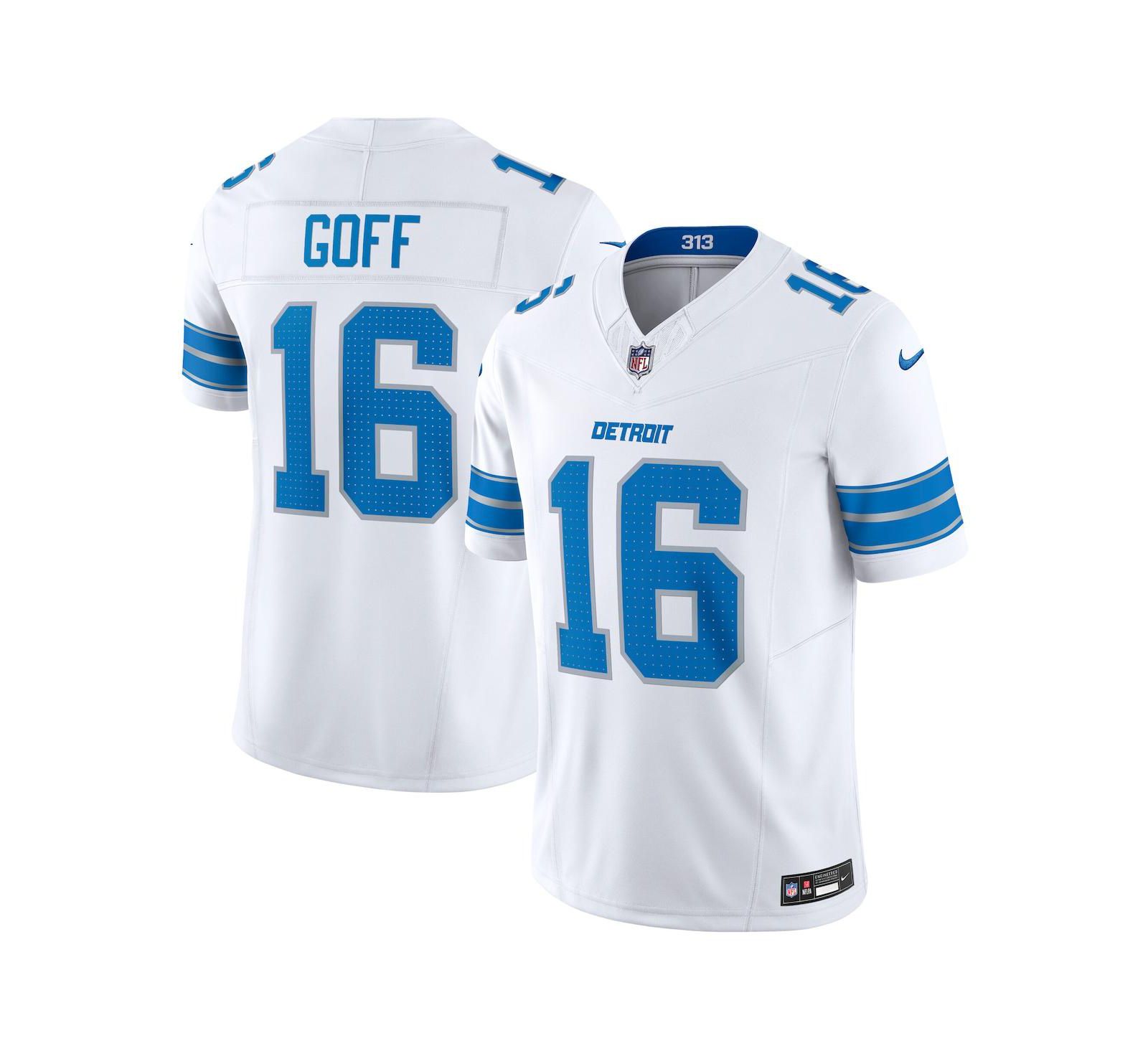 Nike Men's Jared Goff White Detroit Lions Vapor F.U.S.E. Limited Jersey