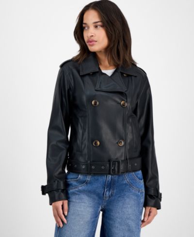 Женская кожаная куртка Steve Madden Belted Faux-Leather