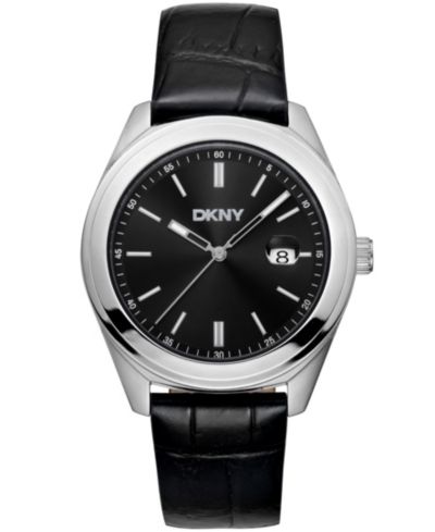 DKNY Men's Modernist Classics Dark Blue Leather Strap Watch, 40mm