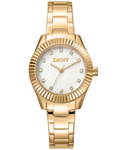 Женские часы DKNY Chambers Glitz Gold-Tone Stainless Steel 30mm
