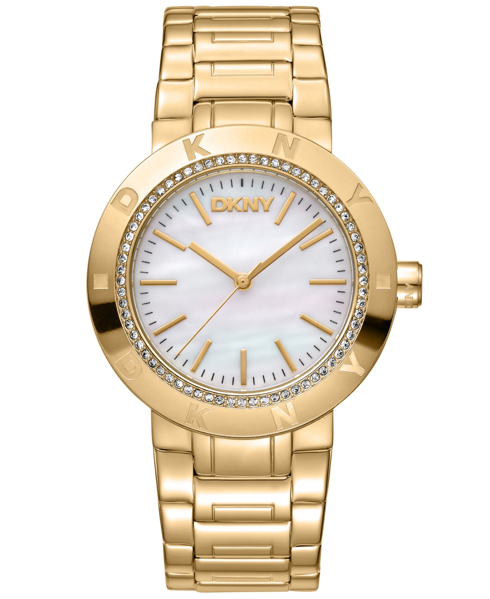 Женские наручные часы DKNY Eastside Logo из золотистой нержавеющей стали, 36mm