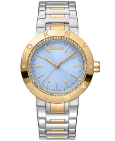 DKNY Women's Eastside Logo Light Blue Dial Gold Two-Tone Stainless Steel Bracelet Watch 36mm