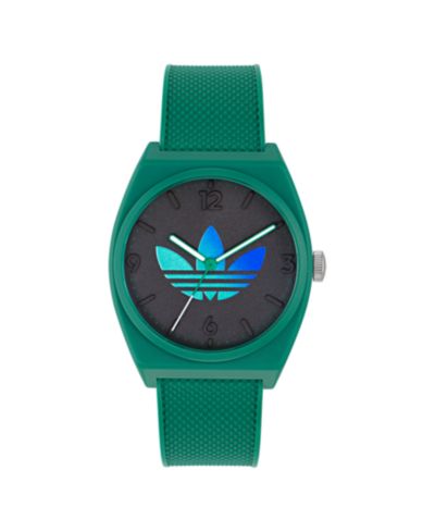adidas Unisex Analog Green Resin Watch, 38mm