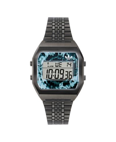 adidas Unisex Digital Black Stainless Steel Watch, 36mm