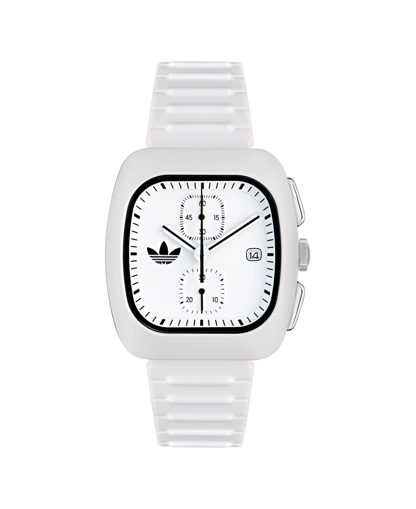 Унисекс часы adidas Chronograph, белые, полиуретан, 39mm