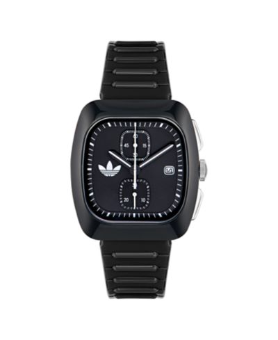 adidas Unisex Chronograph Black Polyurethane Watch, 39mm