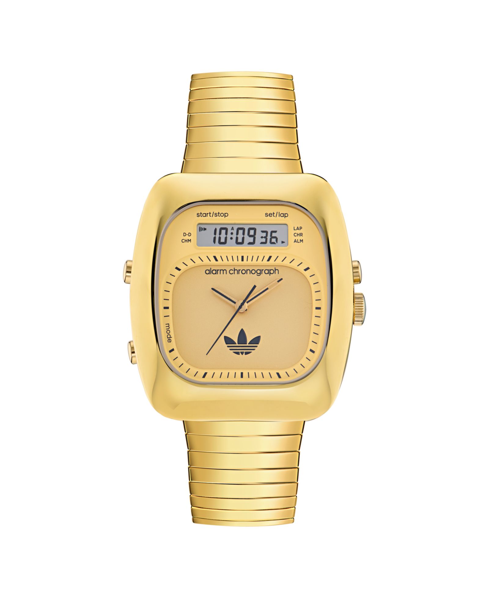 Часы adidas Unisex Analog Gold-Tone Stainless Steel 37mm