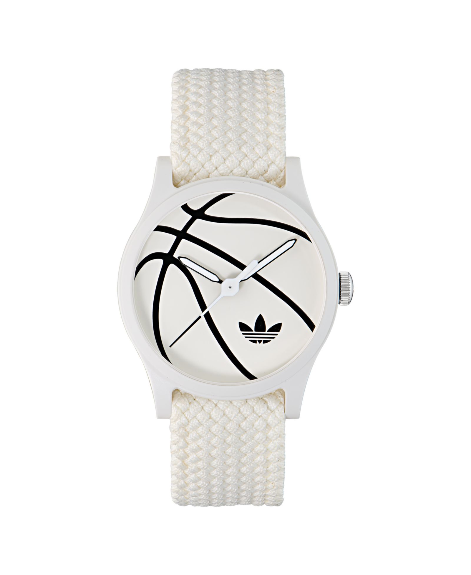 adidas Унисекс аналоговые часы из нейлона White, 39mm