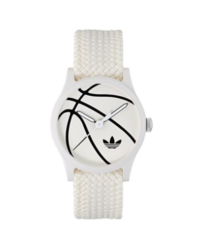 adidas Unisex Analog White Nylon Watch, 39mm