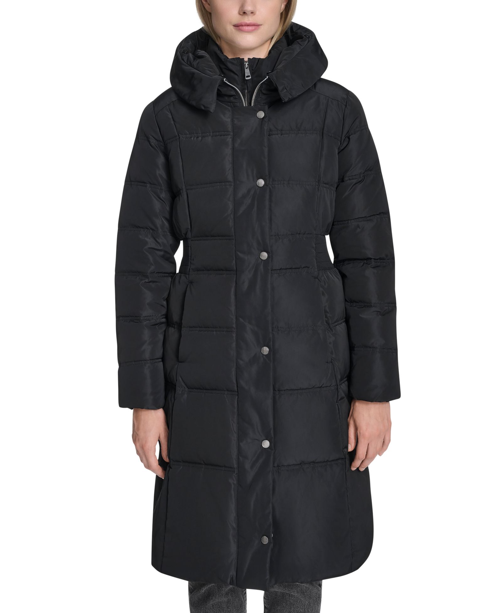 Cole Haan Women's Trim Hood Zip-Front Down Filled Puffer Coat