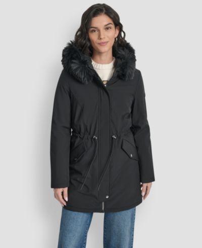Женская ветровка DKNY Trim Hooded Anorak Puffer Coat
