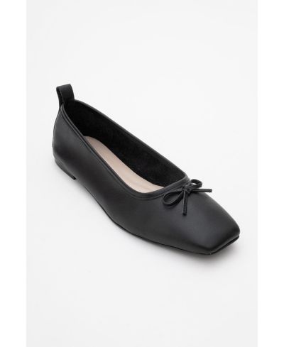 Forever & Always Shoes Women's Sosa Leather Ballet Flats