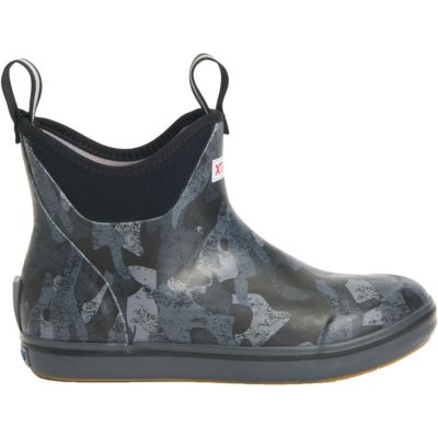 Women's Black Camo Ankle Deck Boot