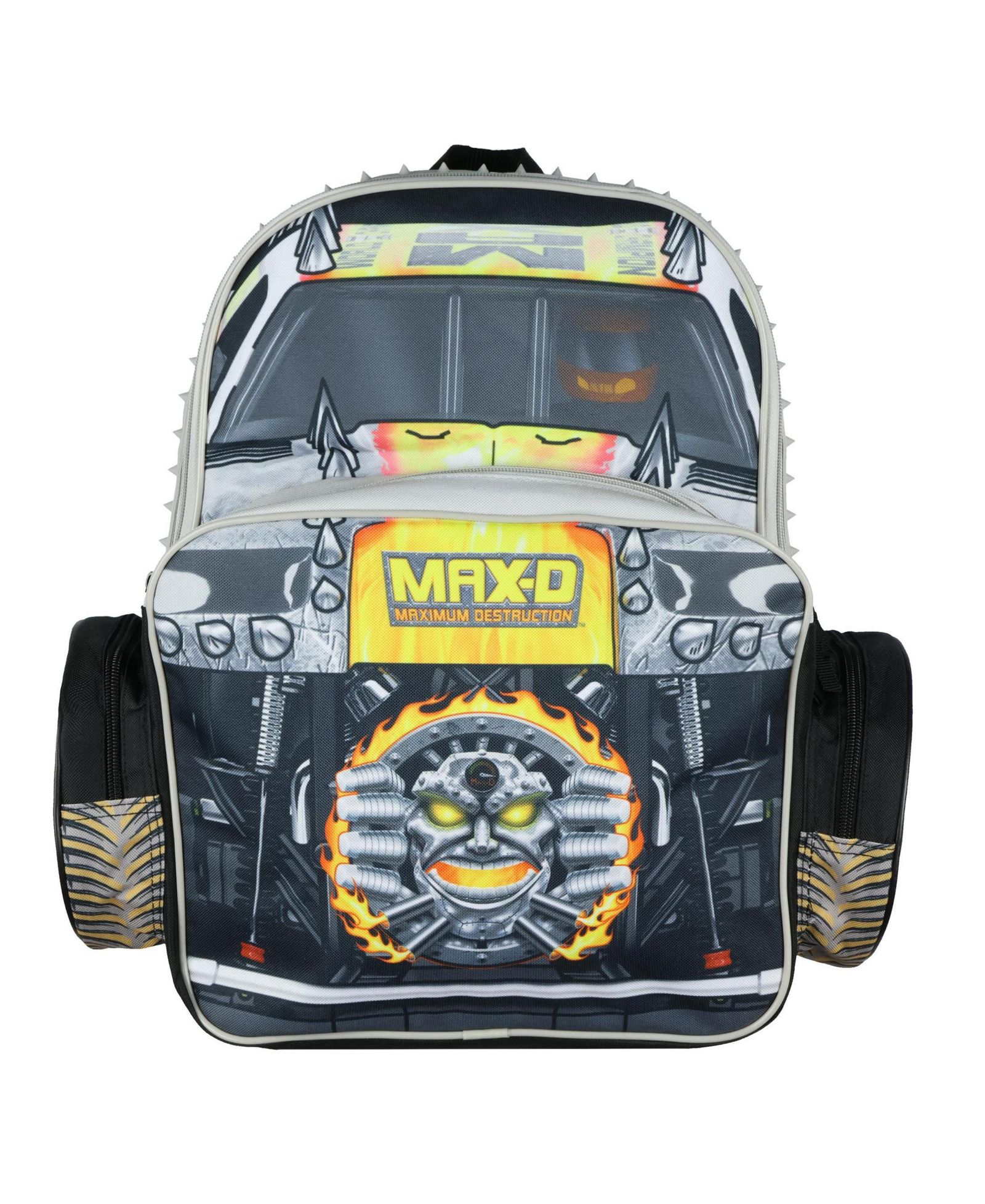 Monster Jam Backpack Max-D Maximum Destruction 3D Monster Truck Kids School Book Bag with Laptop Tech Sleeve 16"