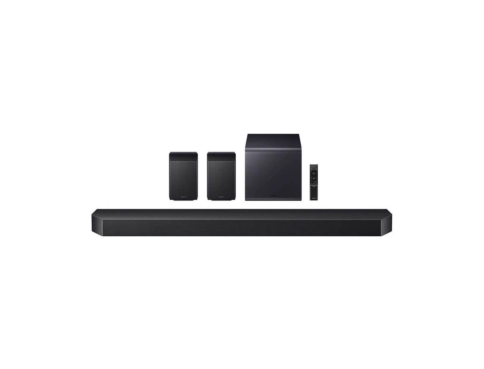 Samsung Q990F 11.1.4-Channel Dolby Atmos Soundbar with Subwoofer and Rear Speakers