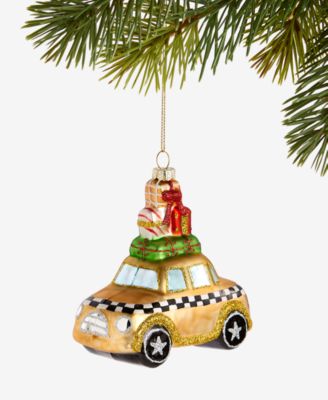 Holiday Lane стеклянная игрушка такси, эксклюзив Macy's