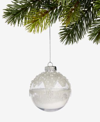 Серебряное украшение Holiday Lane Iced Delight Silver Ball Ornament