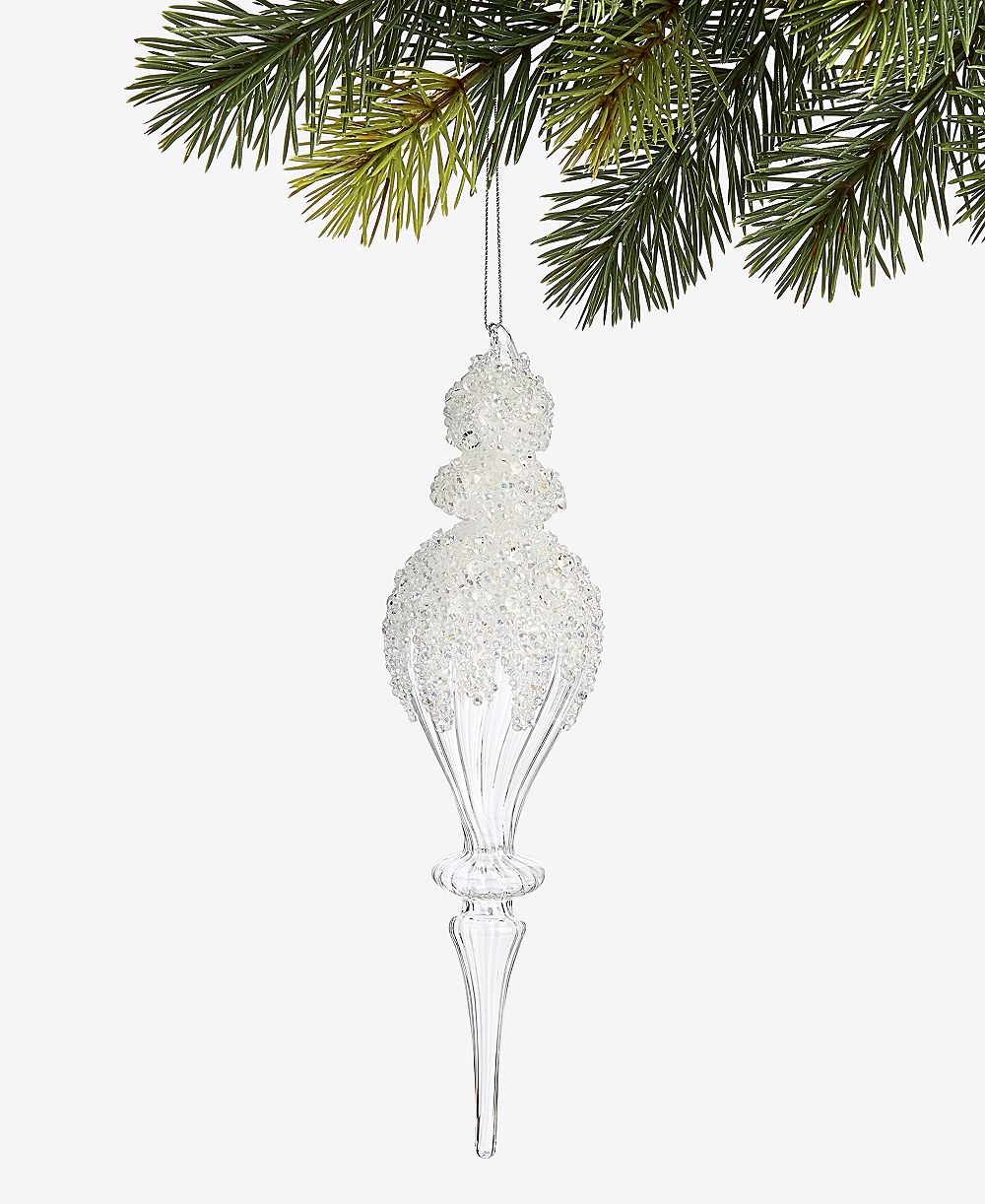 Holiday Lane украшение стеклянный финиал Iced Delight