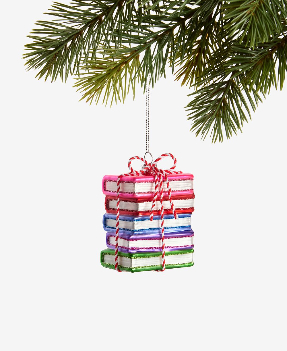 Стеклянное украшение Holiday Lane Eclectic Charm Book Stack
