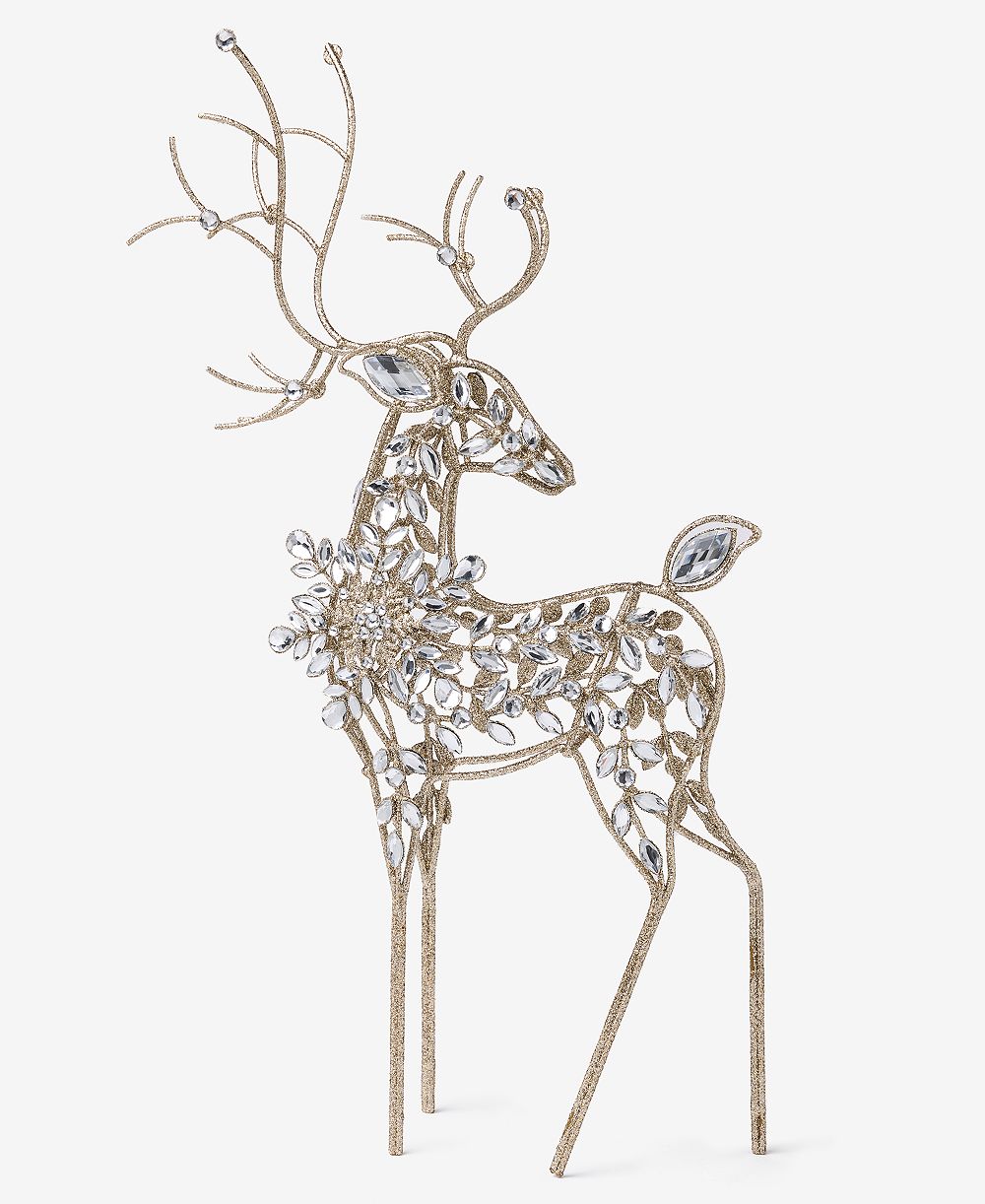 Holiday Lane Opulence 24'' Iron Deer Décor, Macy's Exclusive