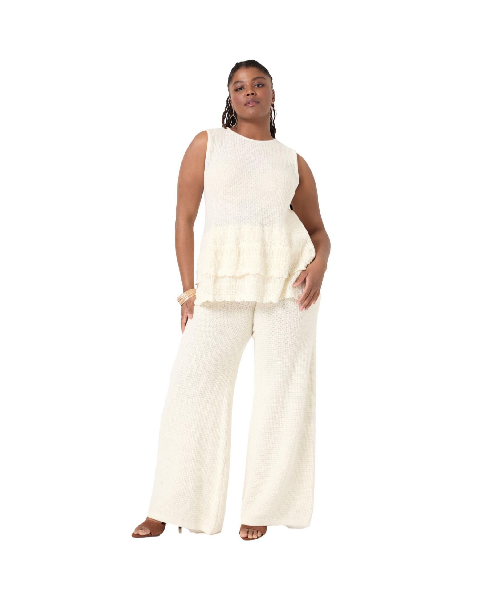 Женский топ June & Vie Ruffled-Hem Peplum