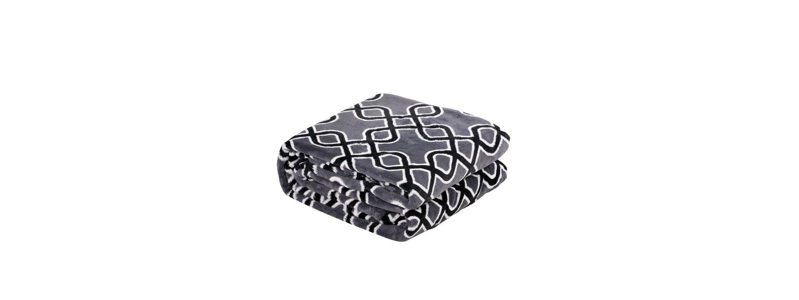 HappyCare Textiles Grey Ultra-soft Blanket, 50x70 inches