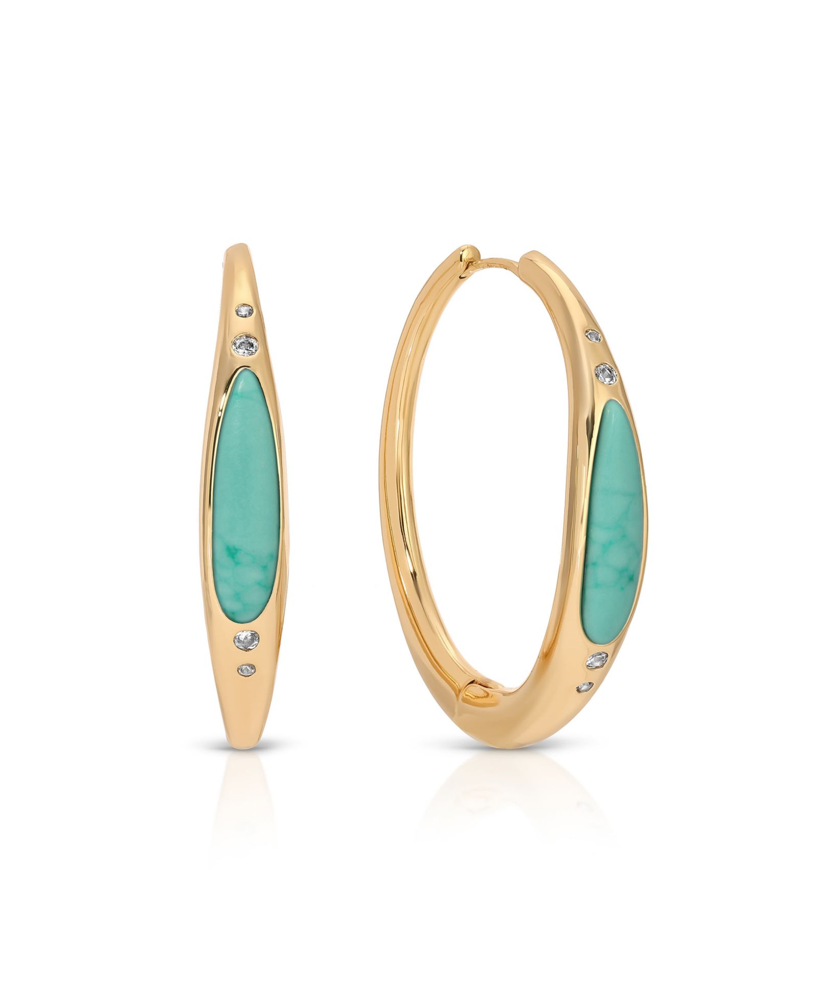 Серьги-кольца ETTIKA Turquoise Solstice