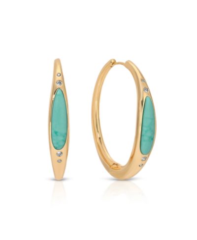 Серьги-кольца ETTIKA Turquoise Solstice