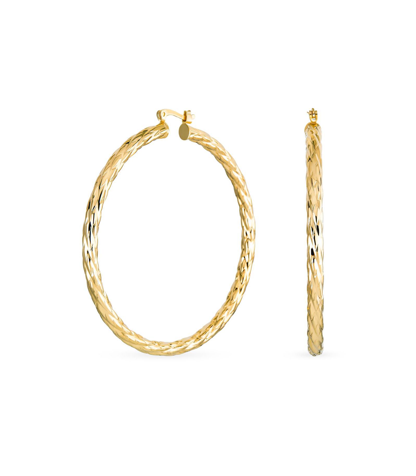 Bling Jewelry серьги-кольца с витым шнуром