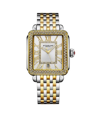 Женские часы Stuhrling Original VivreLuxe Crystal-Accented Stainless Steel, 34mm
