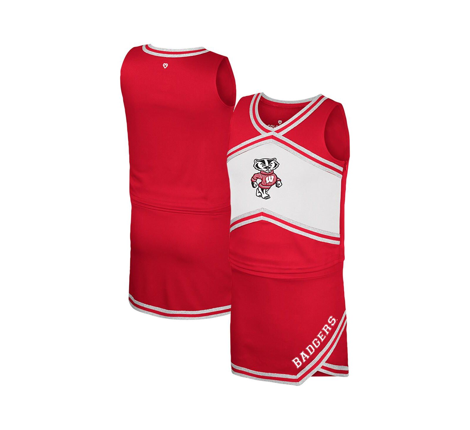 Детский комплект Colosseum Wisconsin Badgers 2-Piece Red Cheerleader Top and Skirt