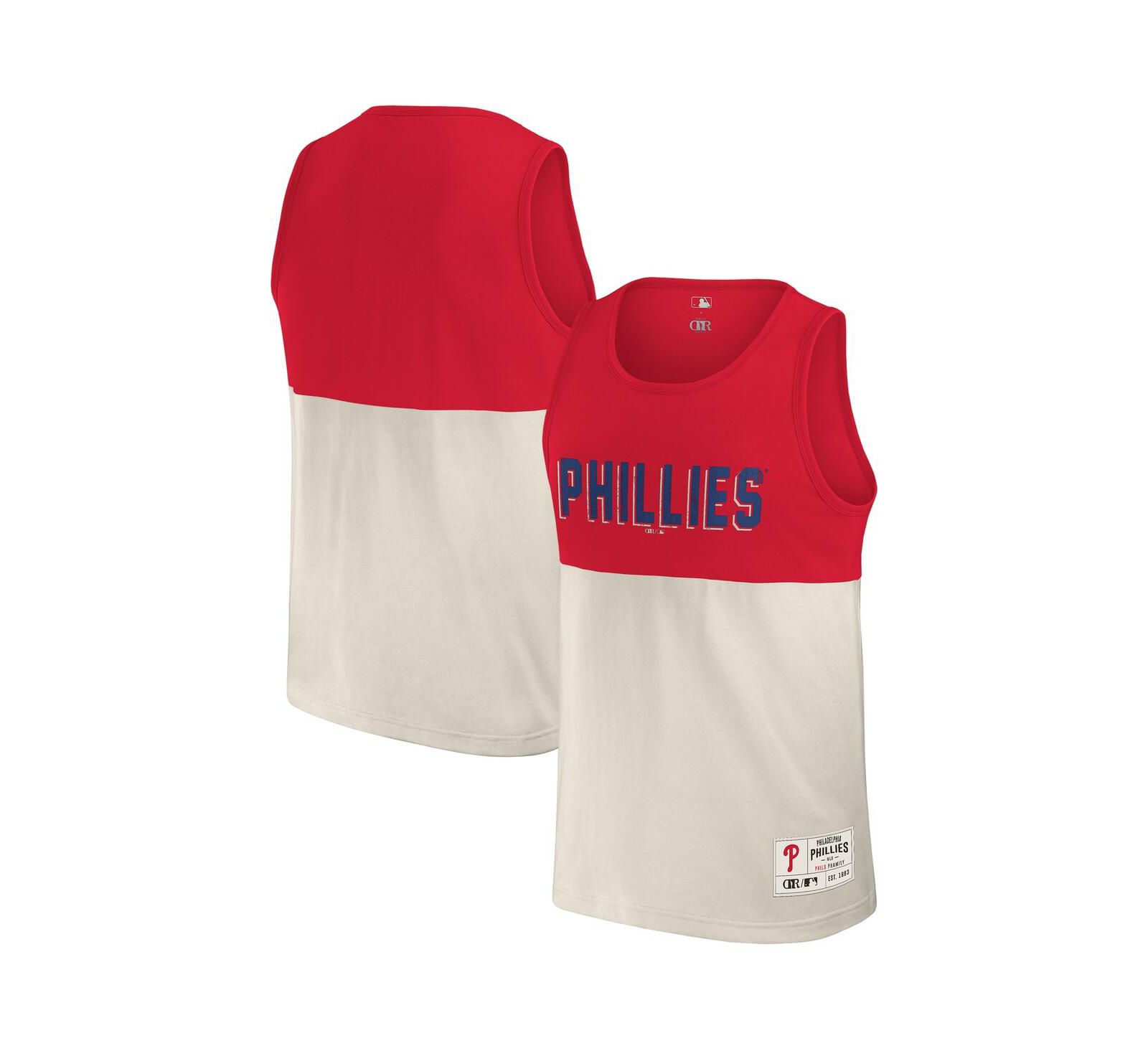 Мужской топ Fanatics Red Philadelphia Phillies Color Block