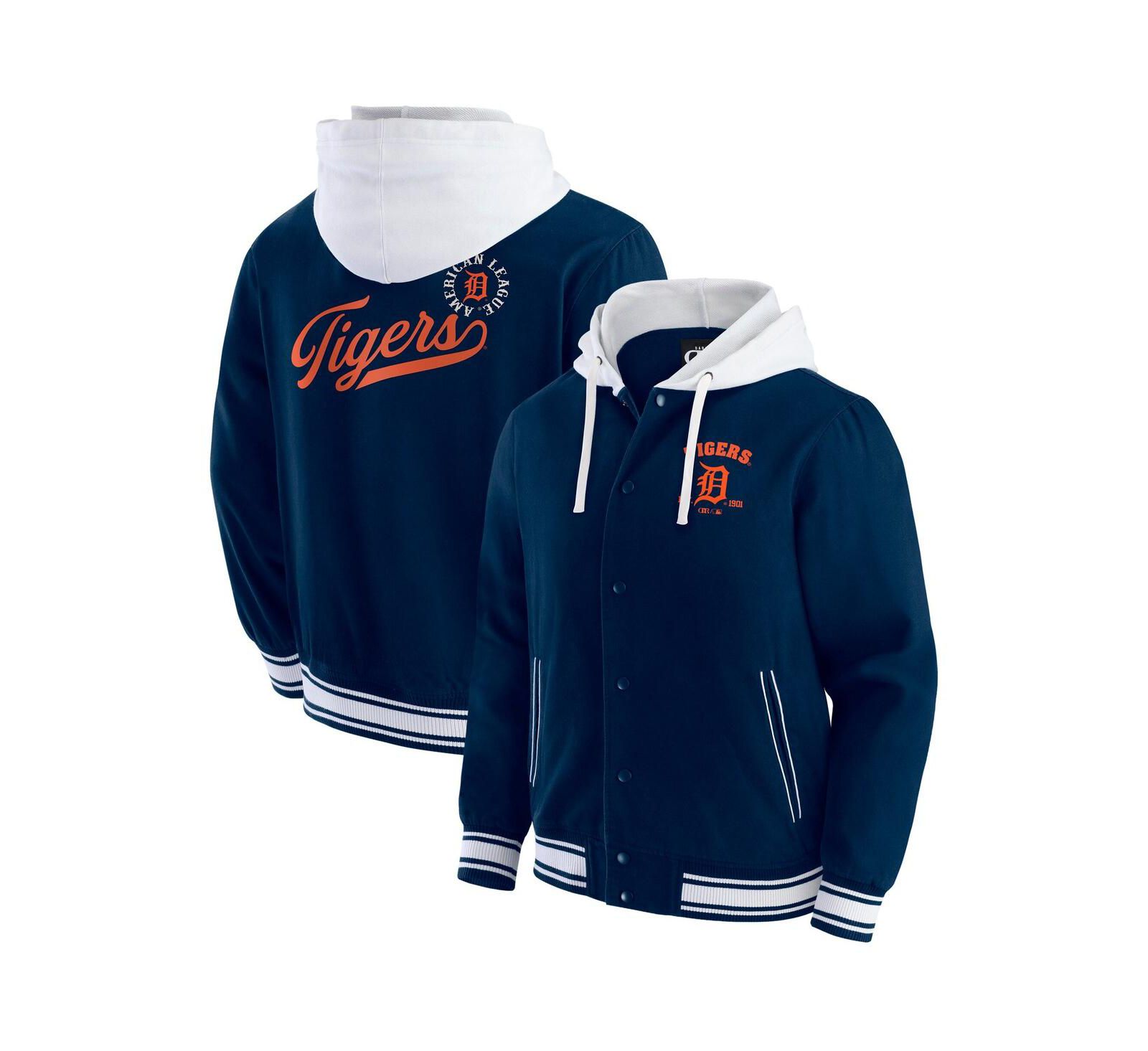 Мужская куртка Fanatics Navy Detroit Tigers Full-Snap Hooded