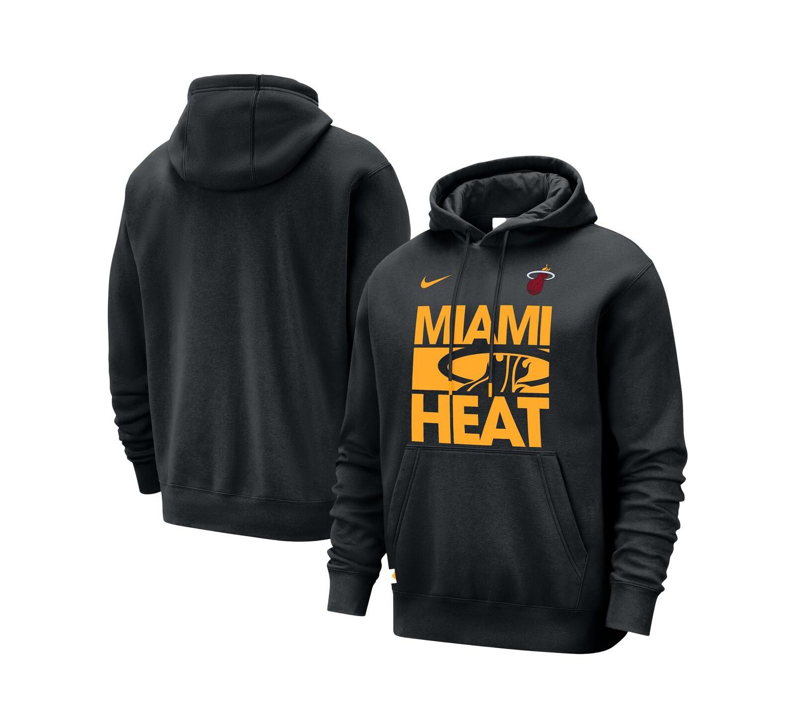 Nike Мужское худи Miami Heat Courtside Club, черное