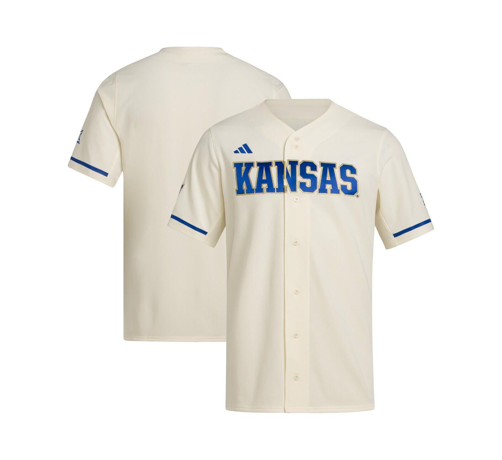 Мужская бейсбольная джерси Adidas Cream Kansas Jayhawks Replica Baseball Jersey
