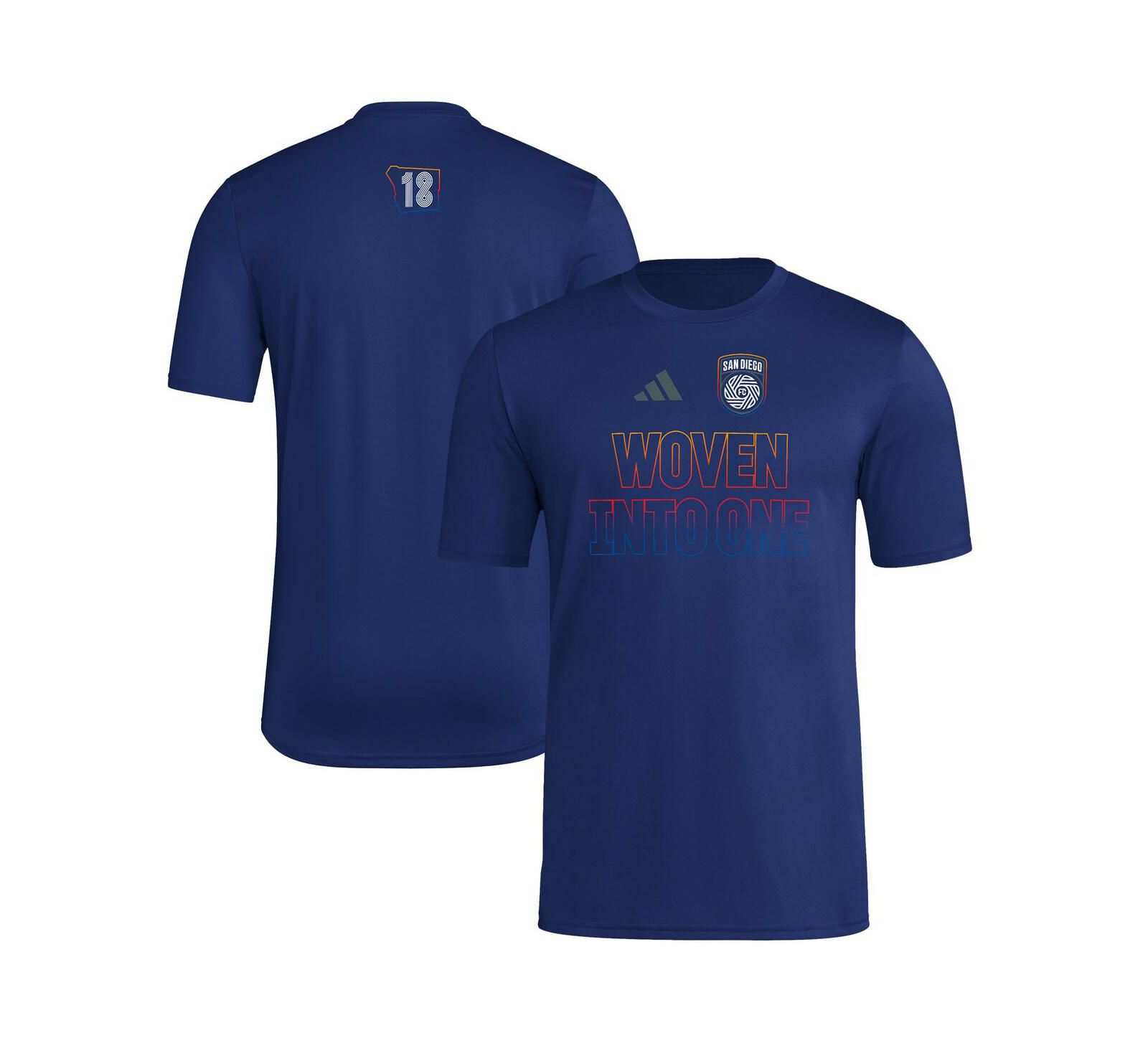 Adidas Men's Navy San Diego FC 2025 Jersey Hook AEROREADY T-Shirt