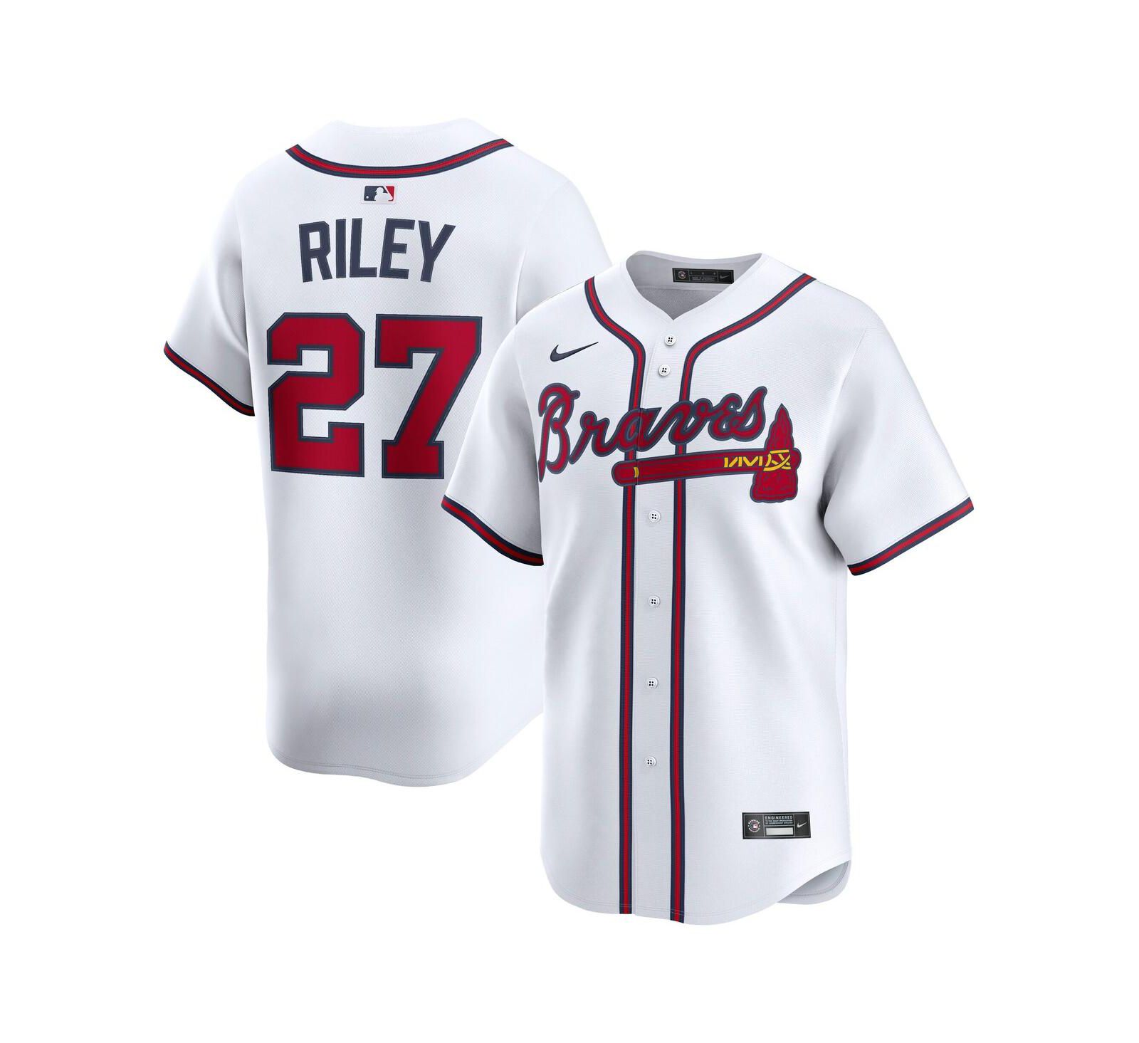 Nike Мужская джерси Austin Riley, белая, Atlanta Braves Home Limited Player