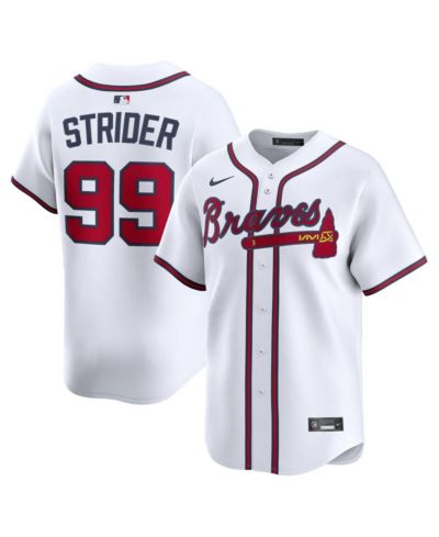 Мужская игровая джерси Nike Spencer Strider White Atlanta Braves Home Limited Player