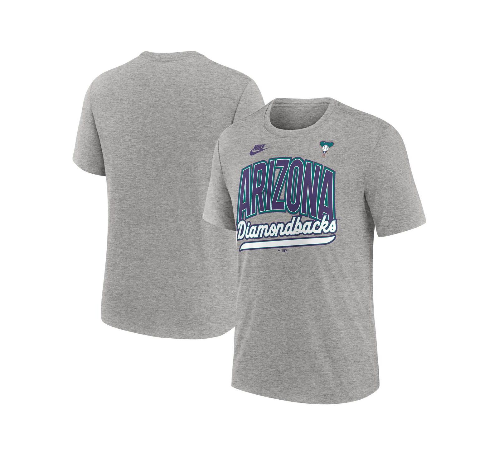 Nike Men's Heather Gray Arizona Diamondbacks Cooperstown Collection Retro Tri-Blend T-Shirt