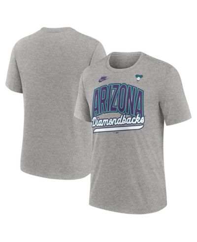 Мужская футболка Nike Heather Gray Arizona Diamondbacks Cooperstown Collection Retro Tri-Blend