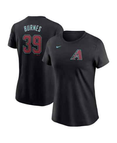 Nike Женская футболка Corbin Burnes Black Arizona Diamondbacks Fuse Name & Number