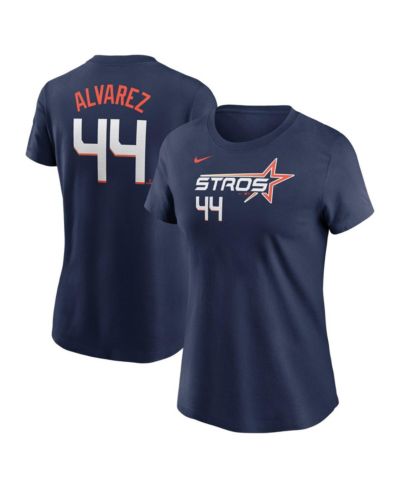 Nike Женская футболка Yordan Alvarez Navy Houston Astros 2025 City Connect Fuse Name & Number