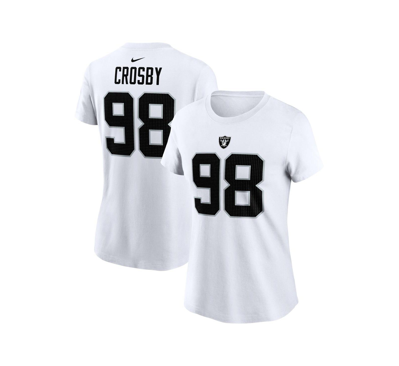 Nike Women's Maxx Crosby White Las Vegas Raiders Player Name & Number T-Shirt