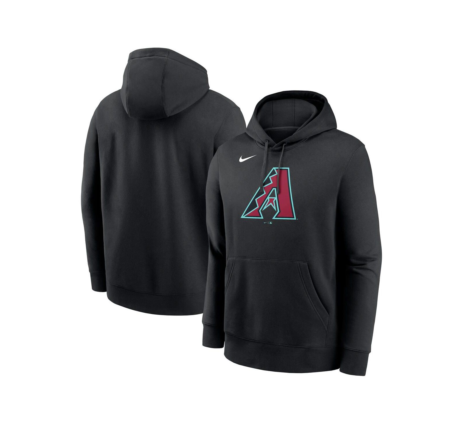 Худи Nike Men's Black Arizona Diamondbacks Logo Club Fleece Pullover