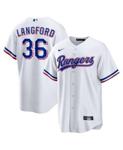 Мужская джерси Nike Wyatt Langford White Texas Rangers Home Replica
